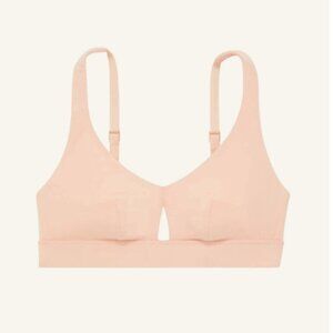 Knickey Keyhole Organic Cotton Bralette Peach sz S